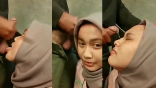 Jilbab Sepong Kontol Pacar di Tempat Sepi